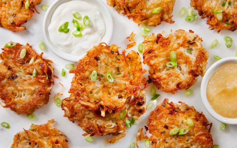 receta latkes de papa